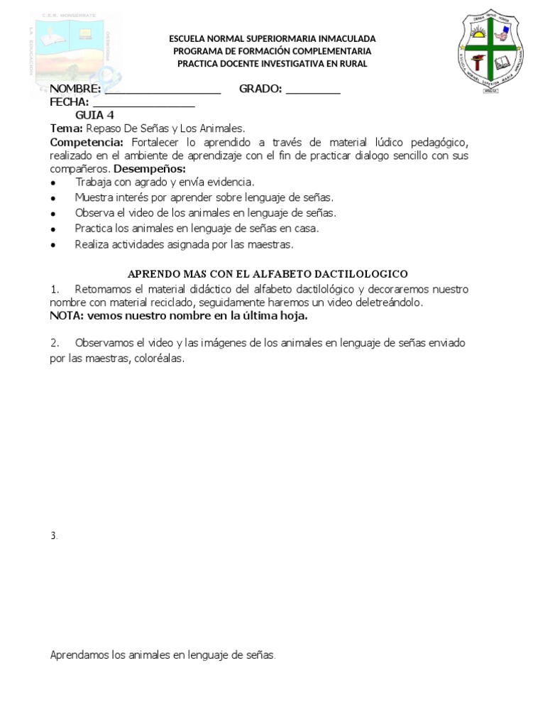 Guia N ° 4 | PDF | Crecimiento personal y profesional | Artes del ...
