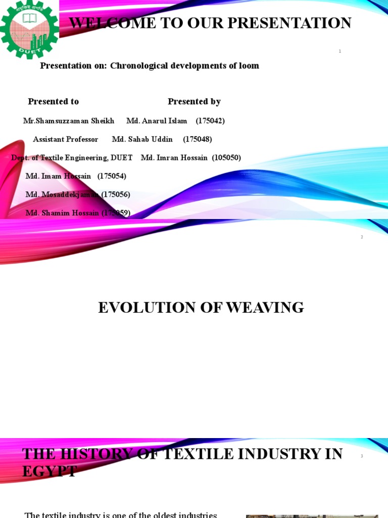 Evolution of Loom Technology | PDF | Loom | Weaving