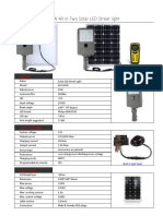 Data Sheet of All InTwo Solar LED Street Lights 60W