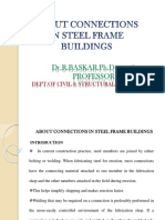 CONNECTIONS IN STEEL FRAME  By Dr R BASKAR