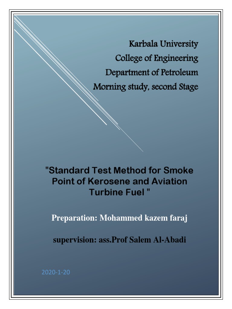 Smoke Point Testing of Kerosene Fuel | PDF | Technology & Engineering