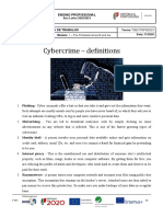 Cybercrime - Definitions: Ficha de Trabalho