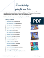 Rhyming Picture Books: Library Checklist
