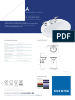 Lavamanos Marsella Ficha Tecnica