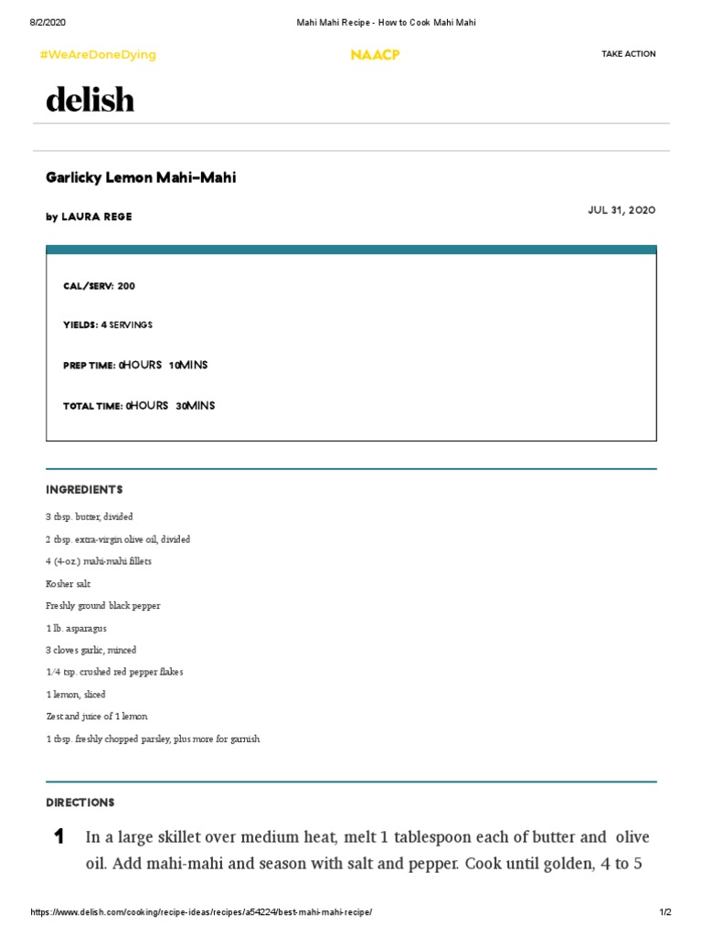 Mahi Mahi Recipe - How To Cook Mahi Mahi | PDF