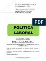 ESTATUTOS, REGLAS INTERNAS y POLITICA DE TRABAJO