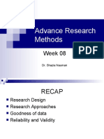 Advance Research Methods: Week 08