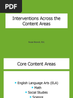 Interventions Across the Content Areas