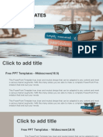Books On Beach Table PowerPoint Templates Widescreen