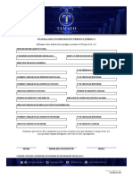 Planilla de Incorporación Persona Jurídica