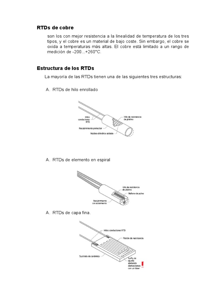 RTDs de Cobre: Ventajas y Limitaciones | PDF