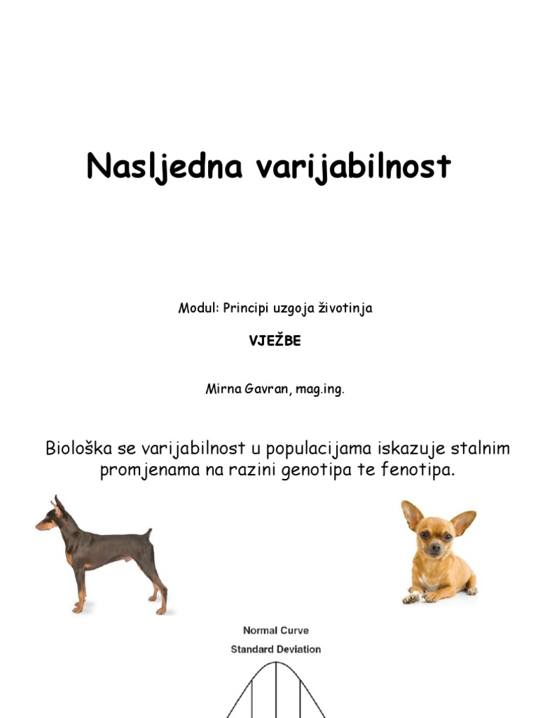 Nasljedna Varijabilnost PDF | PDF