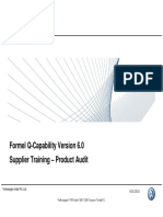 Formel Q-Capability Version 6.0 Supplier Training - Product Audit