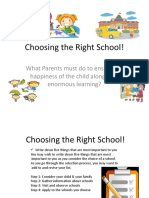 Choosing The Right School!