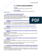 Theme 3 - Central Occlusion Definition: Created by Daniel Davidov