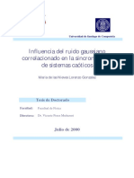 Influencia Del Ruido Gaussiano Correlacionado en La Sincronizacion de Sistemas Caoticos 0