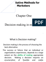 Chapter One Decision Making in Marketing