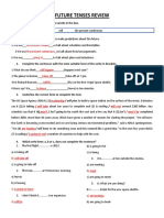 Future Tenses Review: 1. Complete The Rules Using The Words in The Box