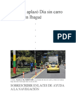 Alcaldía aplazó Día sin carro y moto en Ibagué