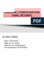 Checking Configuration Using Ipconfig