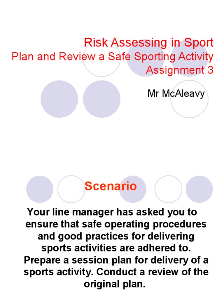 Safe Sports Activity Planning Guide | PDF | Risk | Sports