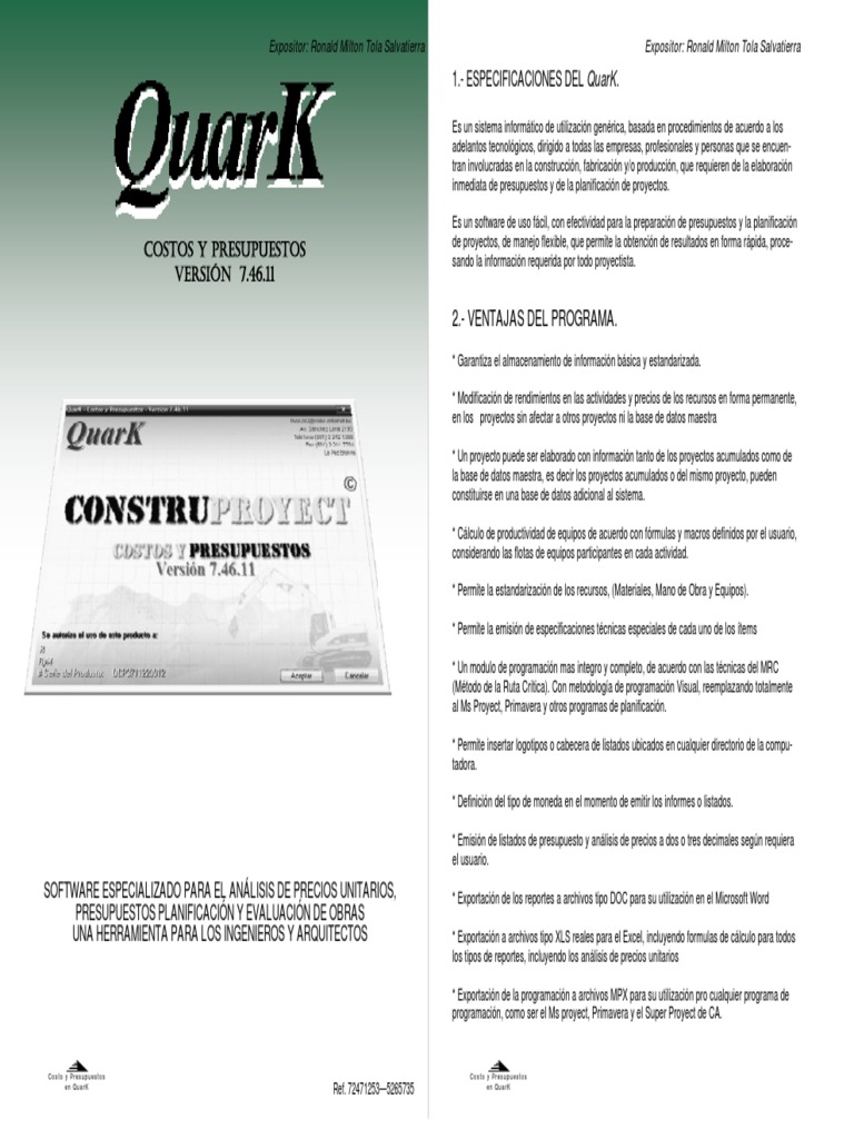 Manual Quark 2010 | PDF | Presupuesto | Archivo de computadora
