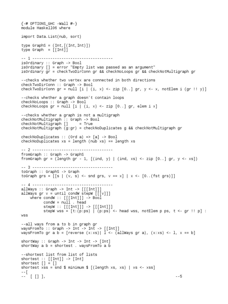 Haskell 06 PDF Vertex (Graph Theory) Combinatorics