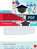 Kel. 1 Analisis Hidrokuinon Dengan Spektrofotometri