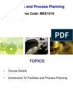 Lecture 1 - Facilities and Process Planning