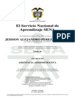 El Servicio Nacional de Aprendizaje SENA: Jeisson Alejandro Perez Carreño