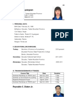 Rubilyn P. Cuyangoan: I. Personal Data