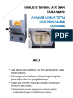 Analisis Unsur Total Dan Pengabuan Tanaman