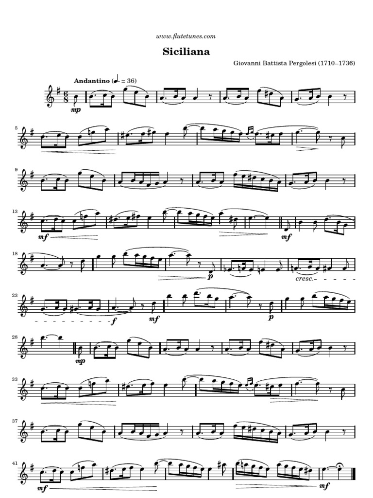 Siciliana Sheet music for Piano (Solo) Easy