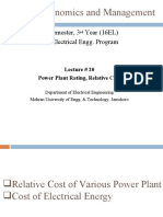Lect-20 Power Plant Rating, Relative Cost-1