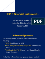 IFRS 9 Financial Instruments: FIA Technical Workshop Saturday 24th June 2017 Korolevu, FIJI