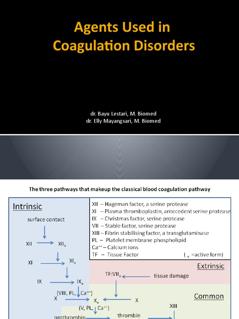 Anticoagulants in Coagulation Disorders | PDF | Coagulation | Platelet