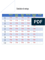 Calendarios de Entrega