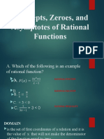 Intercepts, Zeroes, and Asymptotes of Rational Functions