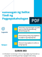 Kahulugan NG Salita: Tindi NG Pagpapakahulugan: Aralin 2