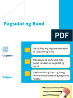 Pagsulat NG Buod: Aralin 4