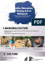 Quality Education of Orang Asli in Malaysia