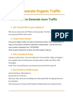 How To Generate Organic Traffic