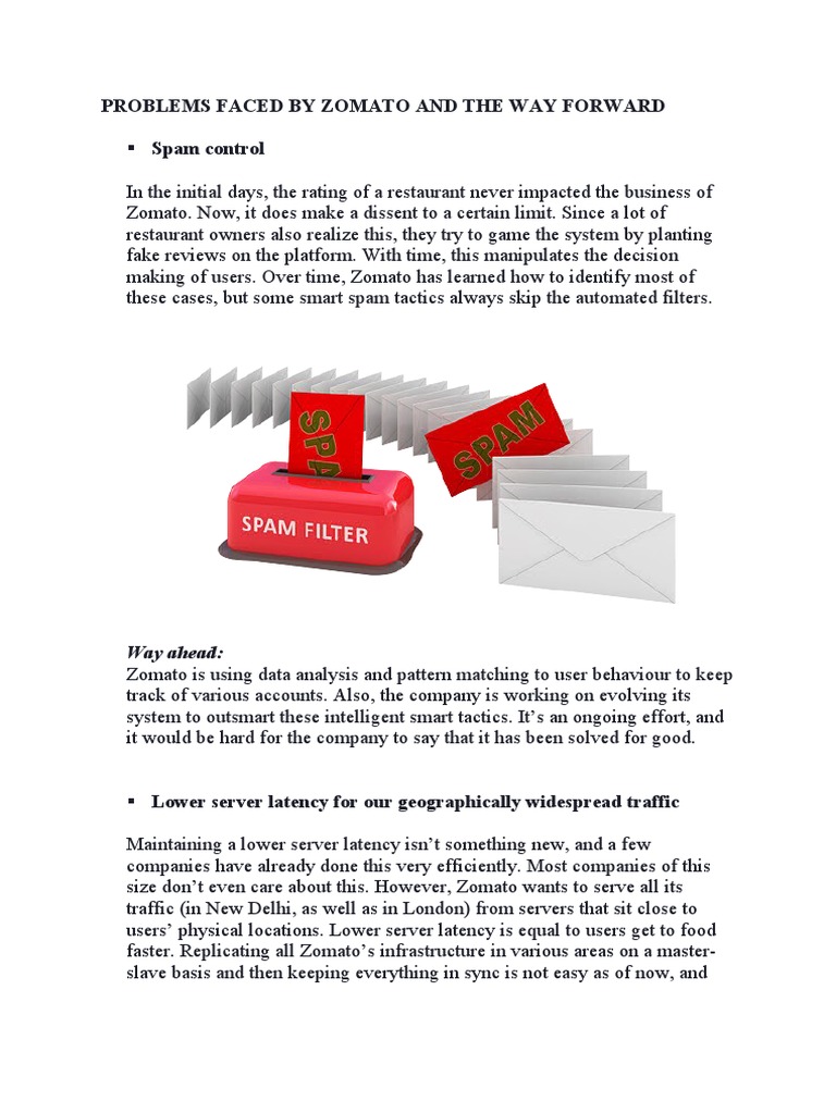 Problems Faced by Zomato and The Way Forward | PDF | Restaurants ...