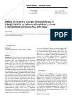 Effects of Perennial Allergen Immunotheraphy in Allergic Rhinitis (2020)