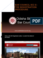 Odisha Bar Council Bci E-Committee Registration Procedure