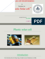 Plastic Solar Cell: A Seminar On