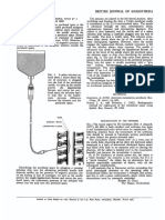 122 British Journal of Anaesthesia: Identification of The Peridural Space by A Running Infusion Drip