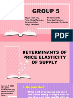 Determinants of Price Elasticity of Supply - Group 5