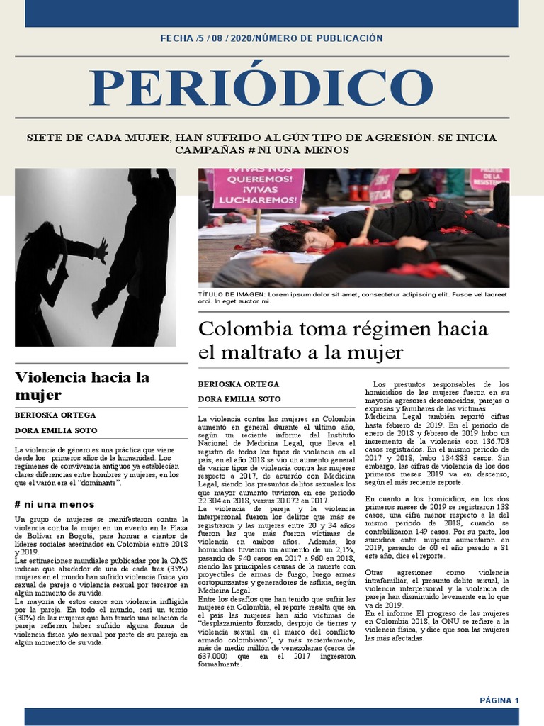 Periodico | PDF | La violencia contra las mujeres | Agresión