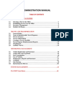Administration Manual: 1. Workplace and Facilities